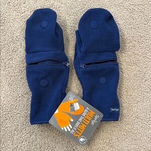 NWT Multi- Mitt Gloves w/ Cell Phone Storage Pocket by Sprigs - Blue